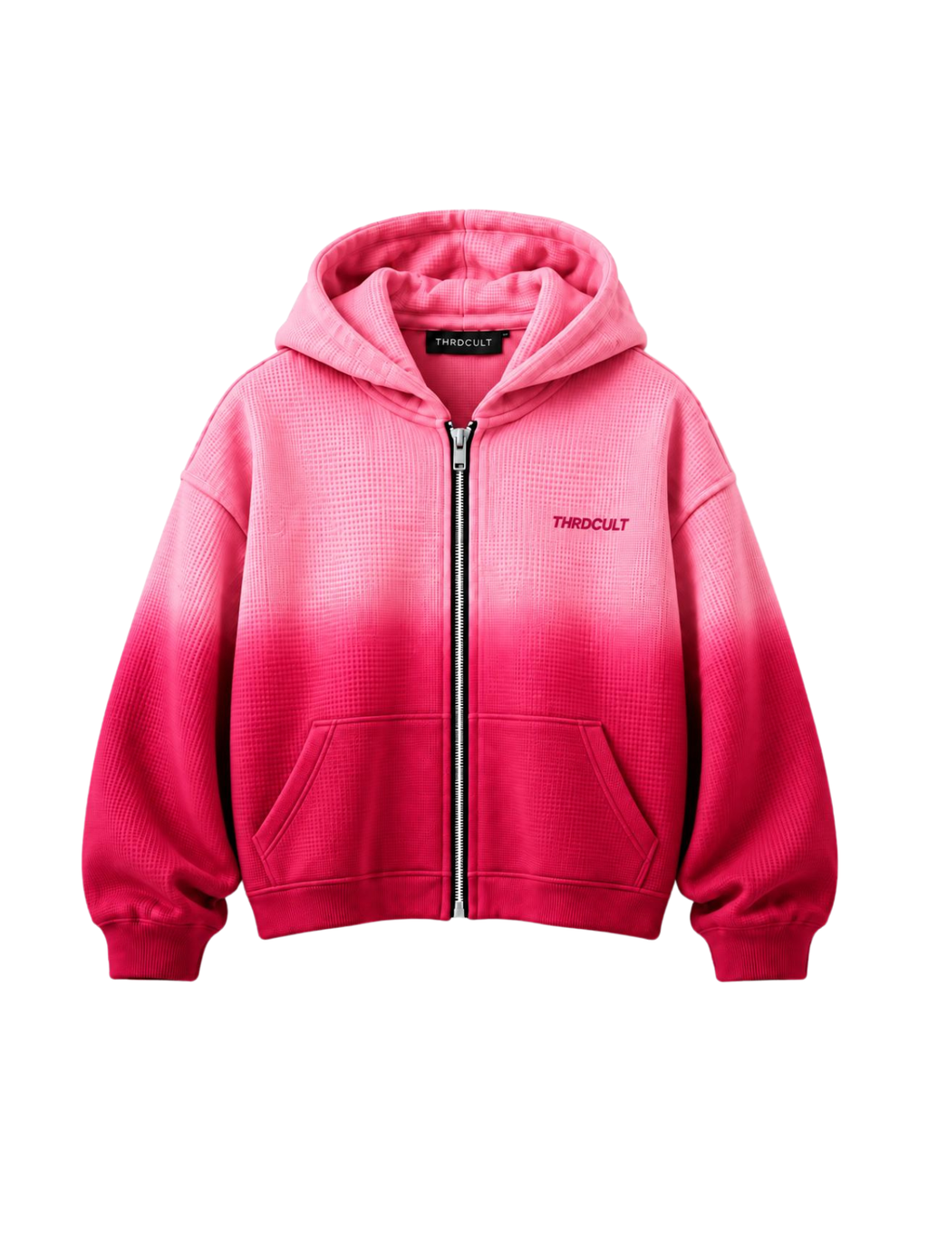 PINK HAZE WAFFLE HOODIE