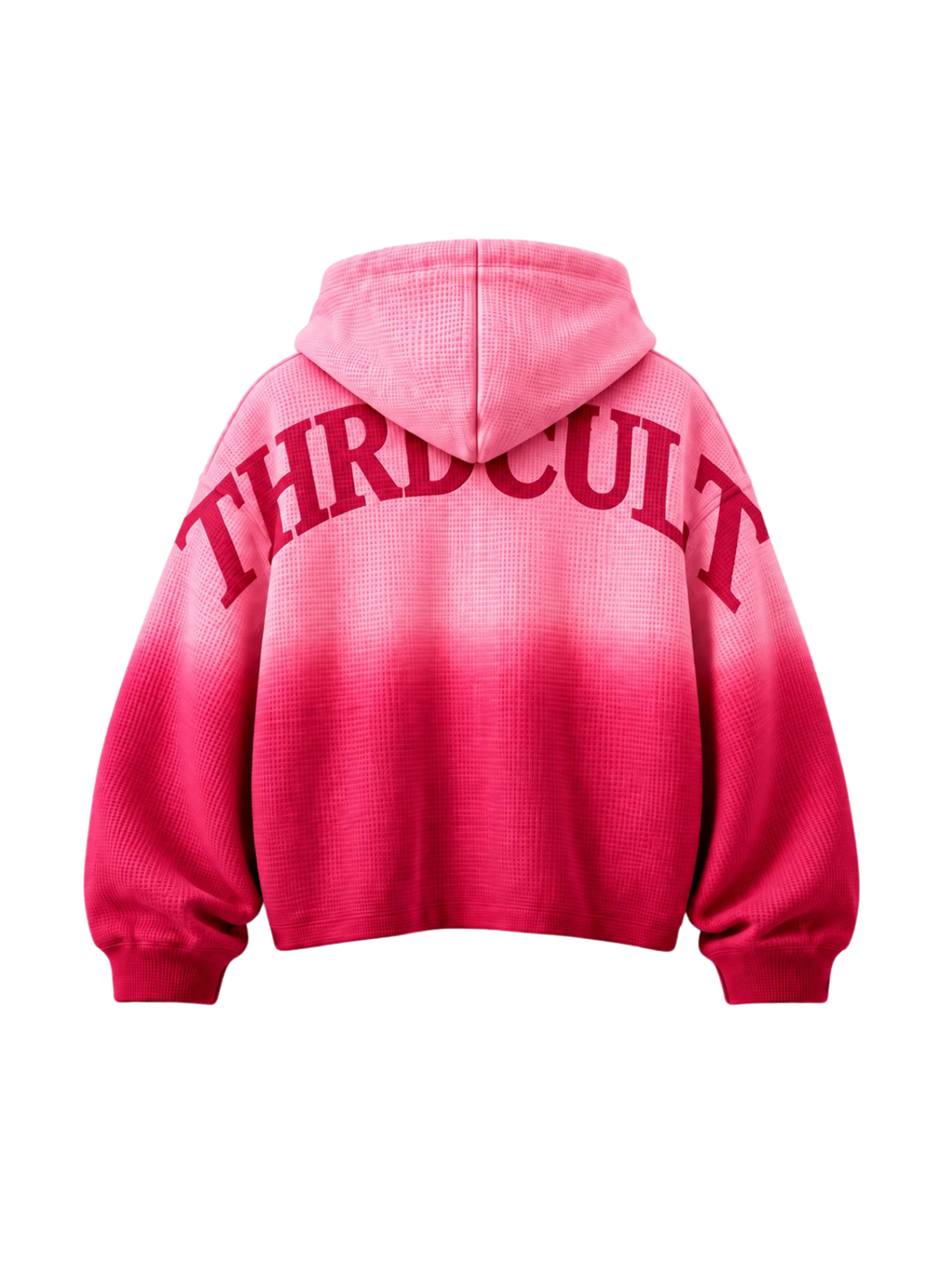 PINK HAZE WAFFLE HOODIE