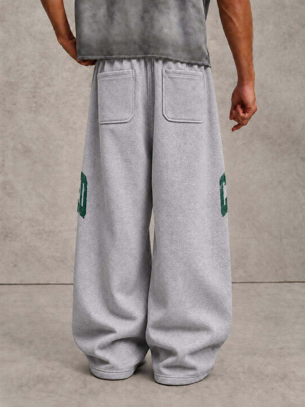 THRD CULT VARSITY SWEATPANTS - HEATHER GRAY