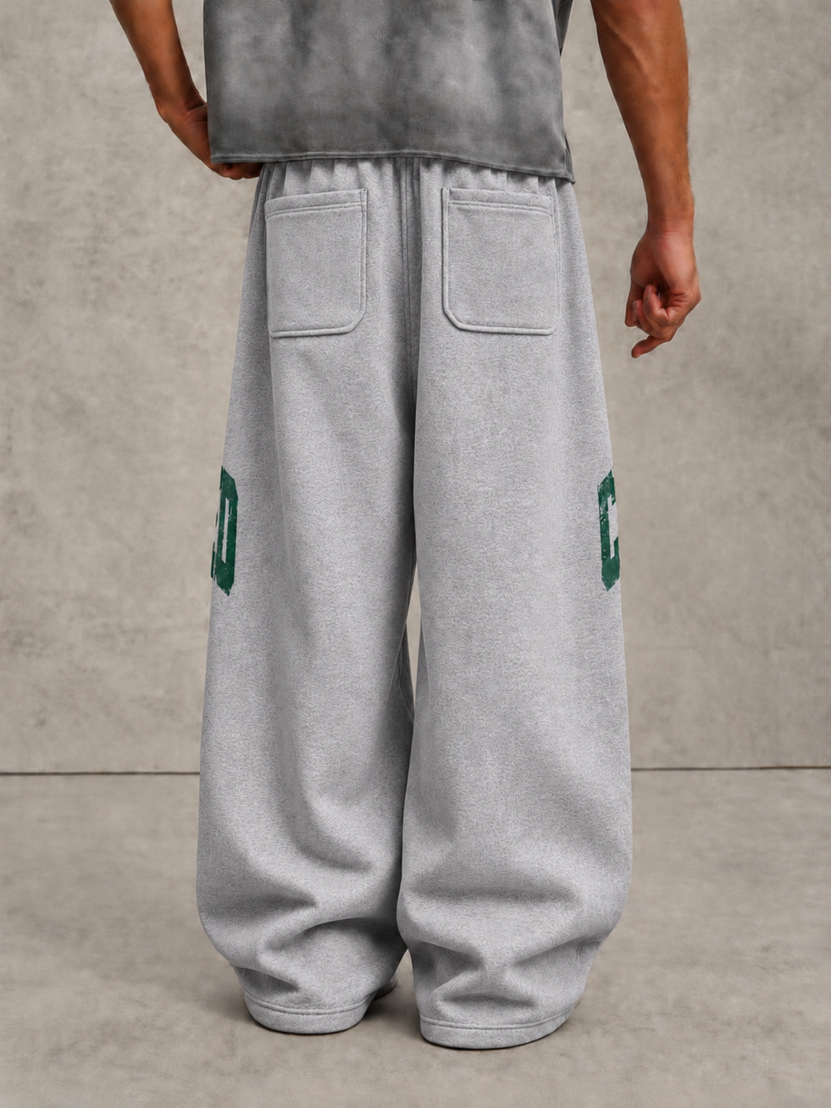 THRD CULT VARSITY SWEATPANTS - HEATHER GRAY