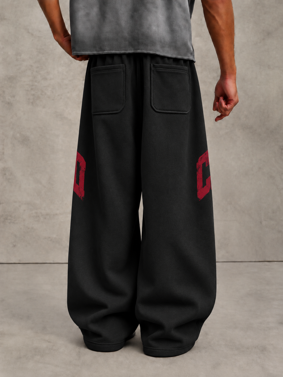 THRD CULT VARSITY SWEATPANTS - BLACK
