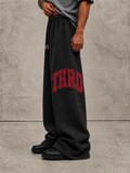 THRD CULT VARSITY SWEATPANTS - BLACK
